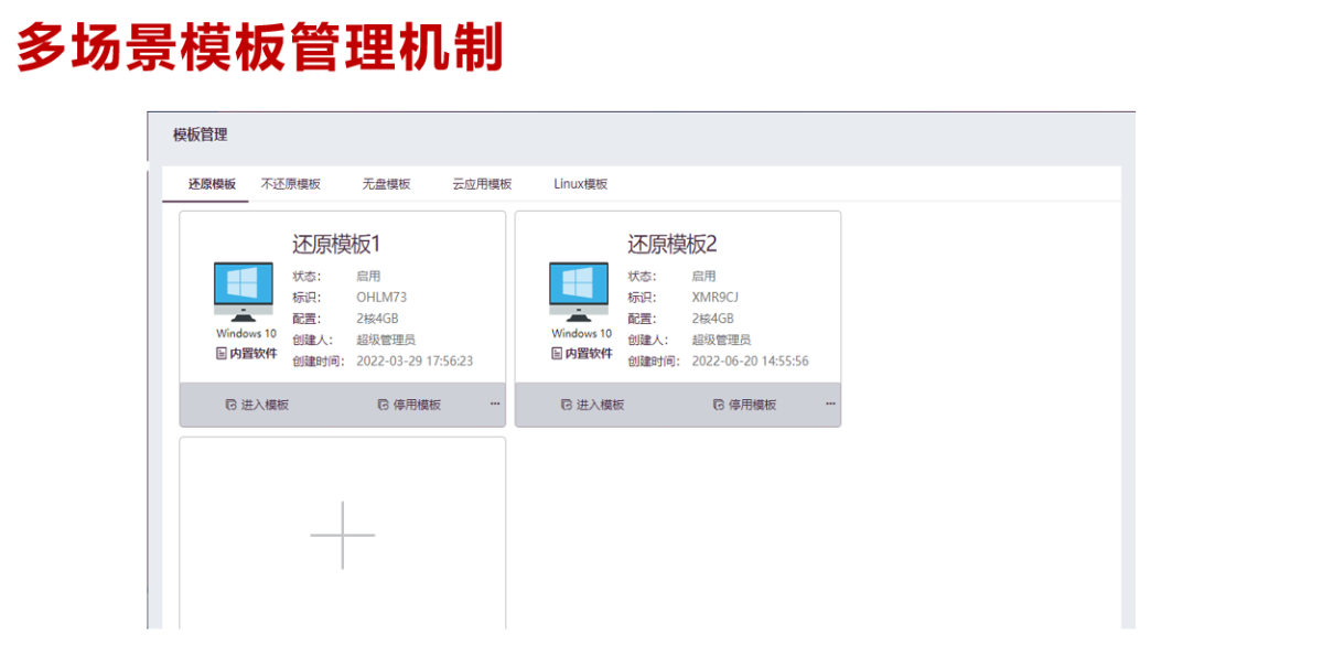 多場景模板管理機制 